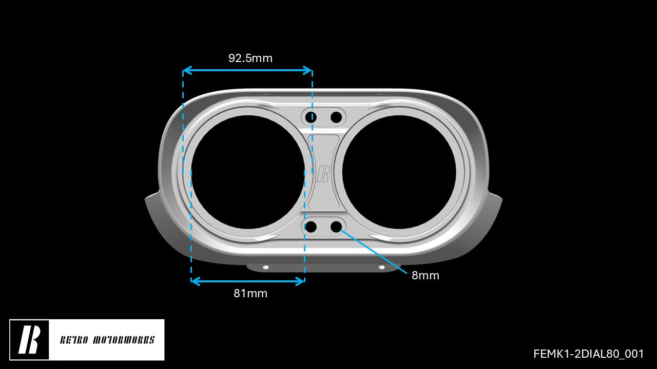 Ford Escort Mk1 Standard Small Binnacle Panel – Custom Fit for 80mm Gauges, SLA Printed