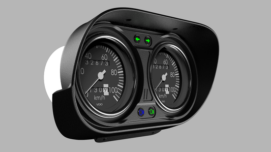 Ford Escort Mk1 Standard Small Binnacle Panel – Custom Fit for 85mm Gauges, SLA Printed (Copy)