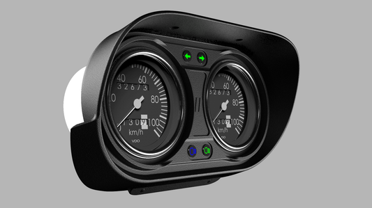 Ford Escort Mk1 Standard Small Binnacle Panel – Custom Fit for 80mm Gauges, SLA Printed